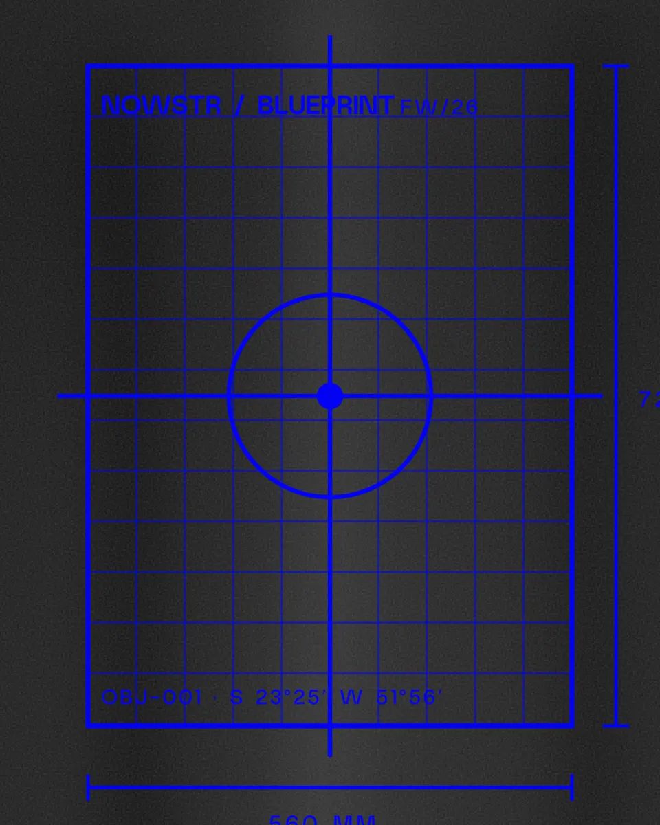 Blueprint — detalhe da estampa e etiqueta