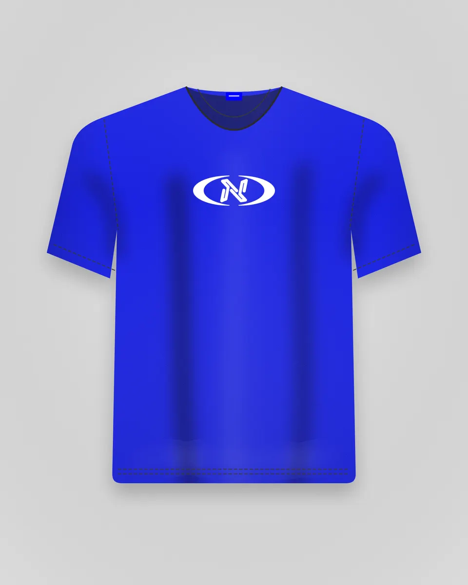 Identity Boxy Tee azul elétrico — frente